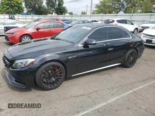 2016 Mercedes-Benz C 63 S AMG with VIN 55SWF8HB3GU127350, listed as a Copart auction lot 72689024 with 66,299 mi miles and Salvage title. Bid and sale history available at DreamBid. Image 1.