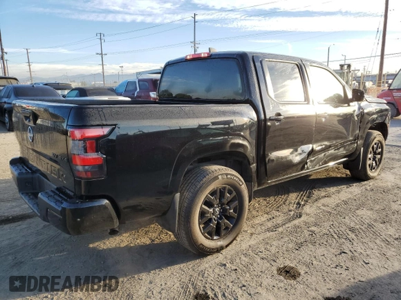2023 Nissan Frontier SV with VIN 1N6ED1EK6PN614006, listed as a Copart auction lot 77823854 with 14,500 mi miles and Salvage Title. Bid and sale history available at carsss.com. Image 3.