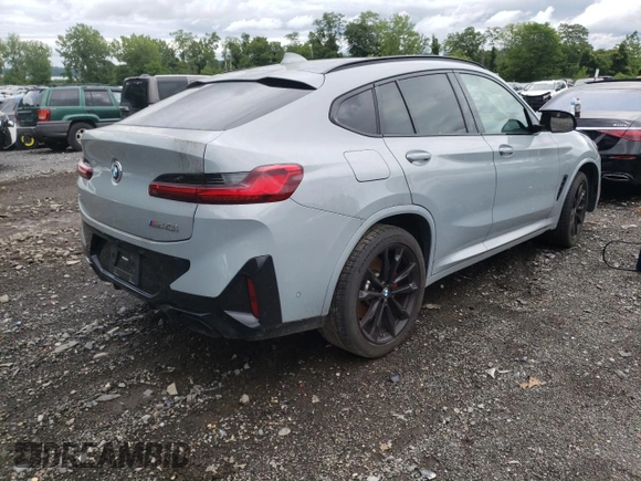2022 BMW X4 M40i with VIN 5UX43DT07N9K16019, listed as a Copart auction lot 58804973 with 0 mi miles. Bid and sale history available at carsss.com. Image 3.