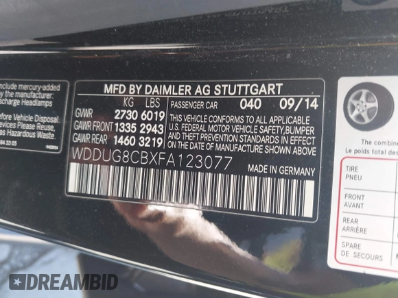 2015 Mercedes-Benz S 550 z VIN WDDUG8CBXFA123077, wystawiony jako IAAI lot #42194749 z przebiegiem 92 392 mil mil oraz . Historia ofert i sprzedaży dostępna na DreamBid. Obrazek 9.