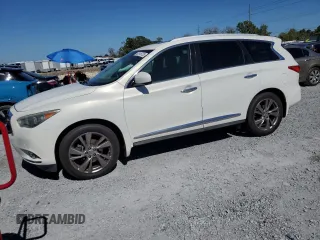 2013 Infiniti JX35 with VIN 5N1AL0MN9DC314103, listed as a Copart auction lot 52916725 with 138,764 mi miles and Salvage Title. Bid and sale history available at carsss.com. Image 1.