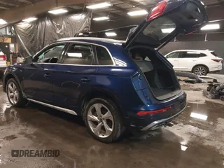 2022 Audi Q5 S line Premium Plus with VIN WA1EAAFY3N2088893, listed as a IAAI auction lot 41405327 with 35,566 mi miles. Bid and sale history available at carsss.com. Image 3.
