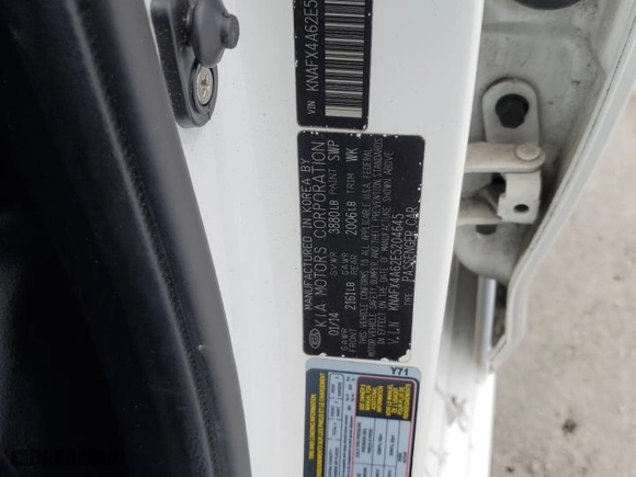 2014 Kia Forte LX with VIN KNAFX4A62E5204645, listed as a Copart auction lot 53580465 with 50,576 mi miles and Salvage Title. Bid and sale history available at carsss.com. Image 12.