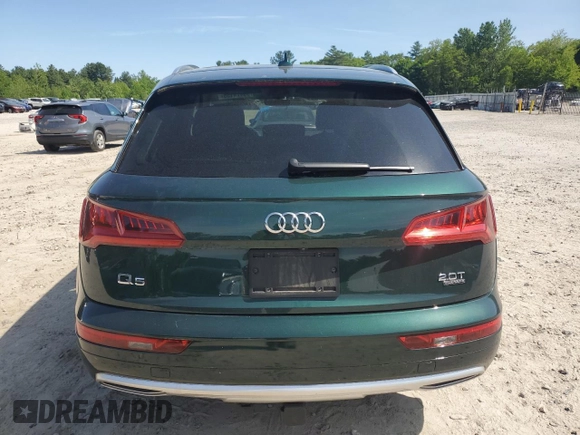 2018 Audi Q5 Premium with VIN WA1ANAFY2J2027998, listed as a Copart auction lot 59474155 with 96,309 mi miles and Salvage title. Bid and sale history available at DreamBid. Image 6.