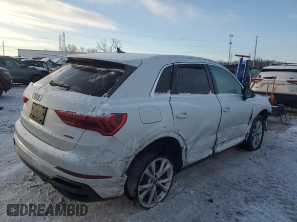 2022 Audi Q3 S line Premium Plus with VIN WA1EECF39N1090352, listed as a Copart auction lot 88731675 with 45,056 mi miles and Non Repairable. Bid and sale history available at carsss.com. Image 3.