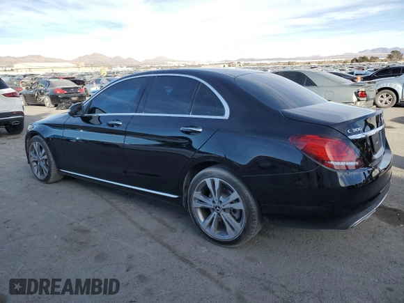 2020 Mercedes-Benz C with VIN WDDWF8DB2LR563401, listed as a Copart auction lot 87764985 with 46,262 mi miles and Salvage Title. Bid and sale history available at carsss.com. Image 2.