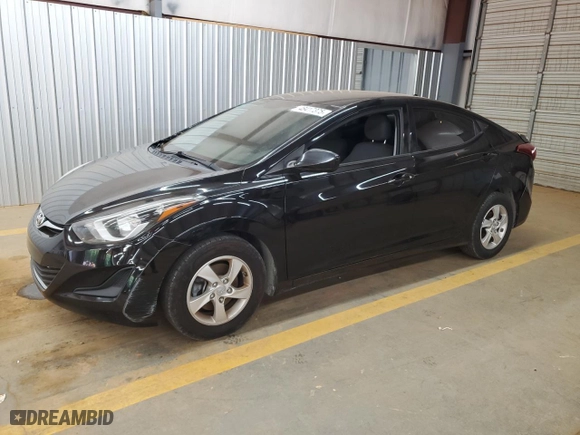2014 Hyundai Elantra Limited with VIN 5NPDH4AE5EH467145, listed as a Copart auction lot 48417375 with 125,666 mi miles and Salvage Title. Bid and sale history available at carsss.com. Image 1.