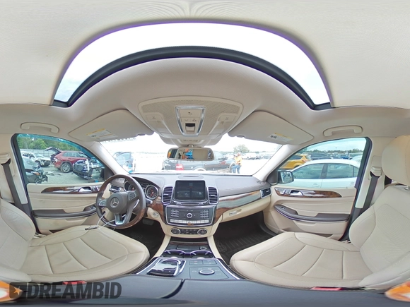 2017 Mercedes-Benz GLS 550 with VIN 4JGDF7DE0HA935289, listed as a Copart auction lot 49321194 with 61,205 mi miles and . Bid and sale history available at DreamBid. Image 14.
