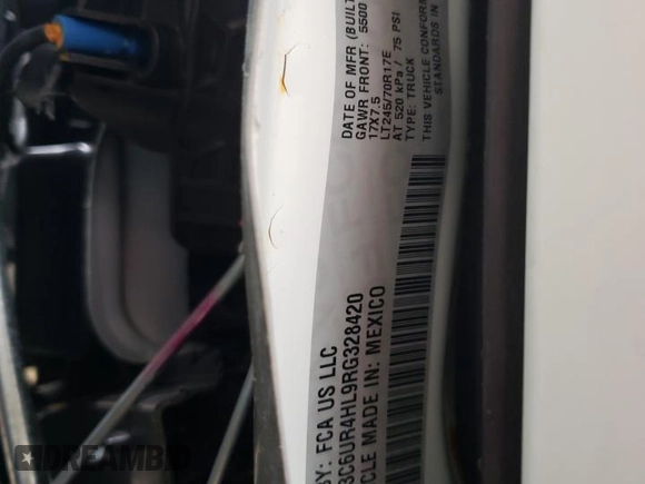 2024 Ram 2500 Tradesman with VIN 3C6UR4HL9RG328420, listed as a Copart auction lot 60458705 with Not provided miles and Clean title. Bid and sale history available at DreamBid. Image 12.