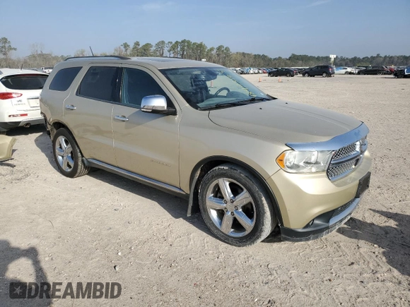 2011 Dodge Durango Citadel with VIN 1D4SD5GT9BC674310, listed as a Copart auction lot 48493165 with 153,232 mi miles and Salvage title. Bid and sale history available at DreamBid. Image 4.