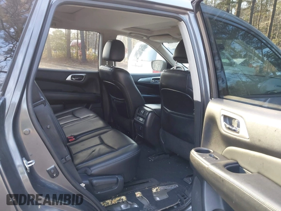 2017 Nissan Pathfinder SV with VIN 5N1DR2MM5HC619196, listed as a IAAI auction lot 41410299 with 105,446 mi miles. Bid and sale history available at carsss.com. Image 8.