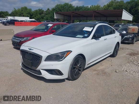 2018 Genesis G80 Sport with VIN KMHGN4JB5JU223891, listed as a IAAI auction lot 42559899 with 156,603 mi miles and . Bid and sale history available at DreamBid. Image 17.
