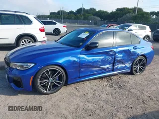 2021 BMW 3 Series M340i with VIN 3MW5U7J04M8B88080, listed as a IAAI auction lot 41483795 with 20,791 mi miles. Bid and sale history available at carsss.com. Image 6.