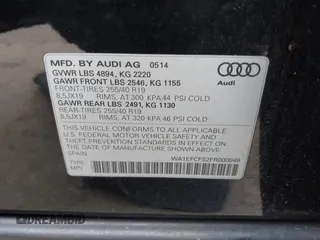 2015 Audi Q3 Premium Plus с VIN WA1EFCFS2FR000949, выставлен на аукционе IAAI как лот 41194209 с пробегом 102 567 миль миль и . История ставок и продаж доступна на DreamBid. Изображение 9.