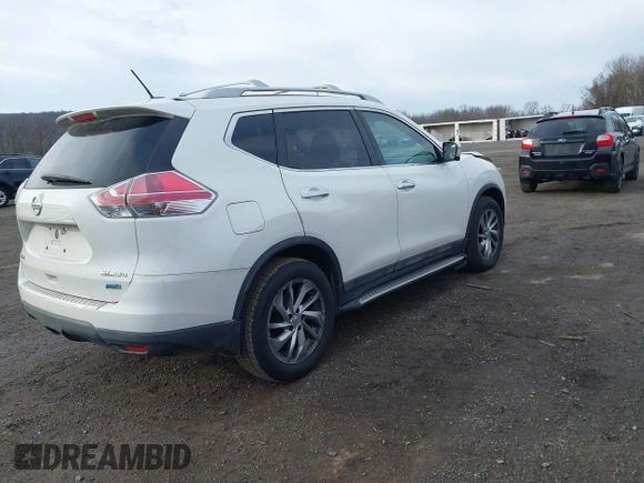 2014 Nissan Rogue SL with VIN 5N1AT2MV6EC853940, listed as a IAAI auction lot 41866987 with 88,192 mi miles. Bid and sale history available at carsss.com. Image 4.
