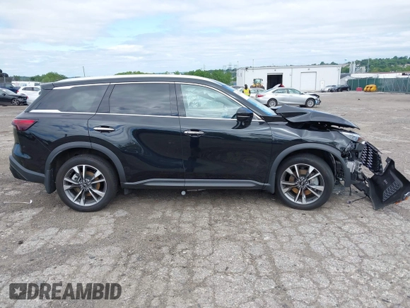 2024 Infiniti QX60 Luxe with VIN 5N1DL1FS1RC335847, listed as a IAAI auction lot 42255354 with 12,219 mi miles and . Bid and sale history available at DreamBid. Image 14.