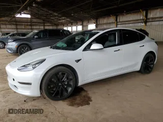 2018 Tesla Model 3 Long Range Battery with VIN 5YJ3E1EA7JF154634, listed as a Copart auction lot 53259305 with 0 mi miles and Salvage Title. Bid and sale history available at carsss.com. Image 1.