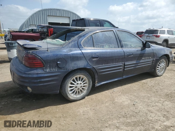 2001 Pontiac Grand Am SE1 with VIN 1G2NF52T31M547738, listed as a Copart auction lot 57442525 with 180,899 mi miles and Salvage title. Bid and sale history available at DreamBid. Image 3.