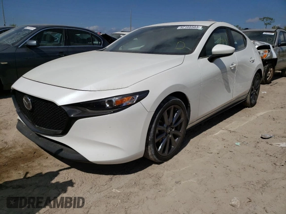 2020 Mazda Mazda3 Hatchback with VIN JM1BPALM4L1159966, listed as a Copart auction lot 42108503 with 54,743 mi miles. Bid and sale history available at carsss.com. Image 1.