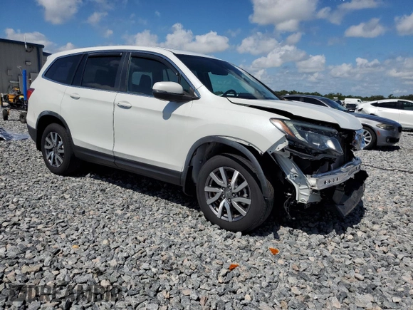 2021 Honda Pilot EX-L with VIN 5FNYF6H52MB090375, listed as a Copart auction lot 61666305 with 24,073 mi miles and Salvage title. Bid and sale history available at DreamBid. Image 4.