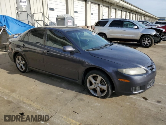 2007 Mazda 6 i Sport VE with VIN 1YVHP84C975M13821, listed as a Copart auction lot 80315224 with 187,379 mi miles and Salvage Title. Bid and sale history available at DreamBid. Image 4.