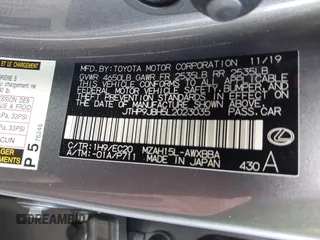 2020 Lexus UX 250h with VIN JTHP9JBH5L2023035, listed as a IAAI auction lot 41226475 with 40,901 mi miles and . Bid and sale history available at DreamBid. Image 9.