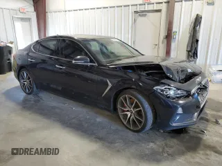 2019 Genesis G70 Advanced with VIN KMTG54LE3KU037703, listed as a Copart auction lot 50238845 with 100,022 mi miles and Salvage title. Bid and sale history available at DreamBid. Image 4.
