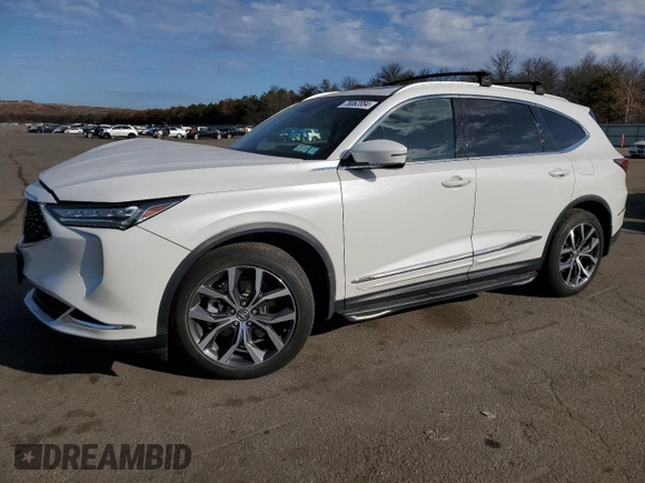 2022 Acura MDX w/Technology Package with VIN 5J8YE1H44NL014265, listed as a Copart auction lot 78062084 with 42,840 mi miles and Salvage Title. Bid and sale history available at carsss.com. Image 1.