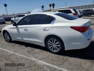 2014 Infiniti Q50 with VIN JN1BV7AP4EM676534, listed as a Copart auction lot 60830545 with 94,948 mi miles and Salvage title. Bid and sale history available at DreamBid. Image 2.