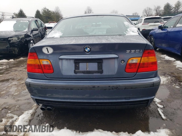 2002 BMW 3 Series 330i with VIN WBAEV53482KM01948, listed as a Copart auction lot 44892145 with 181,954 mi miles and Salvage Title. Bid and sale history available at carsss.com. Image 6.