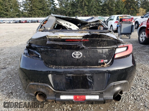2024 Toyota GR86 Premium with VIN JF1ZNBE15R8756322, listed as a Copart auction lot 80148484 with 0 mi miles and Salvage Title. Bid and sale history available at carsss.com. Image 6.