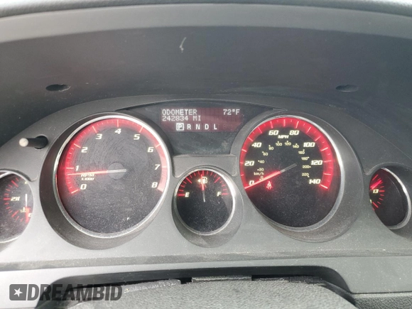 2010 GMC Acadia SL with VIN 1GKLRKED7AJ181074, listed as a Copart auction lot 45761405 with 242,834 mi miles and Salvage Title. Bid and sale history available at carsss.com. Image 9.