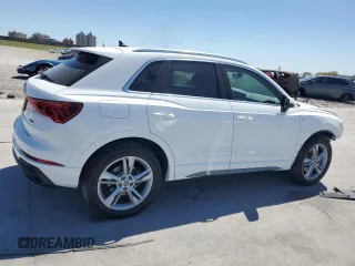 2020 Audi Q3 S line Premium with VIN WA1DECF36L1016976, listed as a Copart auction lot 49658255 with 15,404 mi miles and Salvage Title. Bid and sale history available at carsss.com. Image 3.