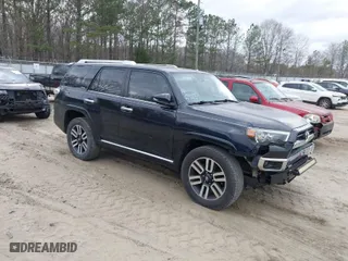 2020 Toyota 4Runner SR5 with VIN JTEBU5JR7L5748058, listed as a IAAI auction lot 41714902 with 107,950 mi miles. Bid and sale history available at carsss.com. Image 1.