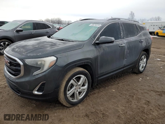 2019 GMC Terrain SLE with VIN 3GKALTEX8KL307929, listed as a Copart auction lot 45675225 with 104,694 mi miles and Clean title. Bid and sale history available at DreamBid. Image 1.
