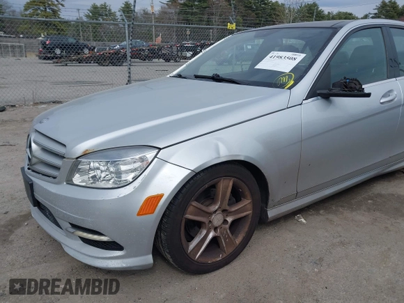 2011 Mercedes-Benz C 300 Sport with VIN WDDGF8BB1BR135955, listed as a IAAI auction lot 41983508 with 214,823 mi miles and . Bid and sale history available at DreamBid. Image 6.