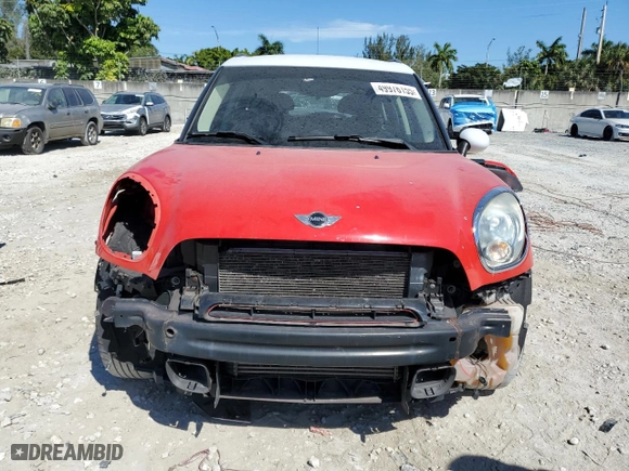 2011 MINI Cooper Countryman S with VIN WMWZC3C50BWL78999, listed as a Copart auction lot 49976155 with 78,052 mi miles and Salvage Title. Bid and sale history available at carsss.com. Image 5.