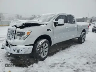 2016 Nissan Titan XD PRO-4X with VIN 1N6BA1F49GN511951, listed as a Copart auction lot 87577645 with 116,076 mi miles and Salvage Title. Bid and sale history available at carsss.com. Image 1.