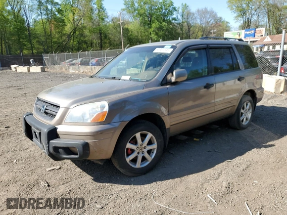 2003 Honda Pilot EX with VIN 2HKYF18503H579800, listed as a Copart auction lot 53681645 with 207,095 mi miles and Salvage Title. Bid and sale history available at DreamBid. Image 1.