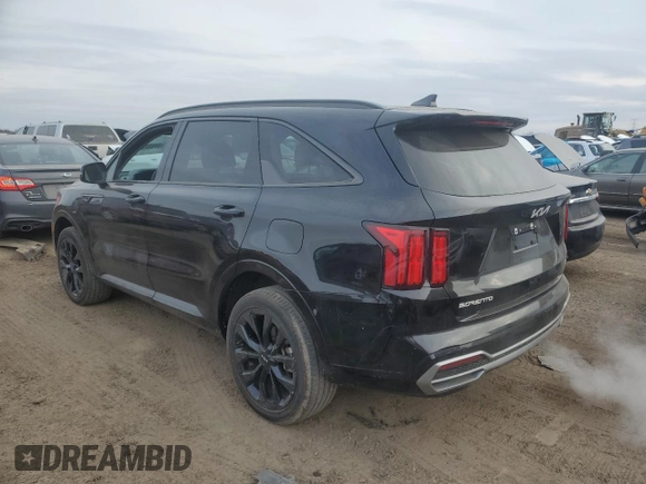 2023 Kia Sorento X-Line SX Prestige with VIN 5XYRKDLF0PG238055, listed as a Copart auction lot 44607075 with 8,206 mi miles and Salvage Title. Bid and sale history available at carsss.com. Image 2.