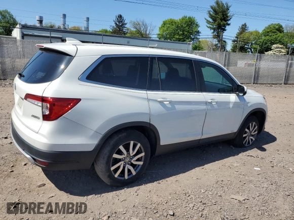 2021 Honda Pilot EX-L with VIN 5FNYF6H5XMB098322, listed as a Copart auction lot 54908275 with 0 mi miles and Salvage Title. Bid and sale history available at carsss.com. Image 3.