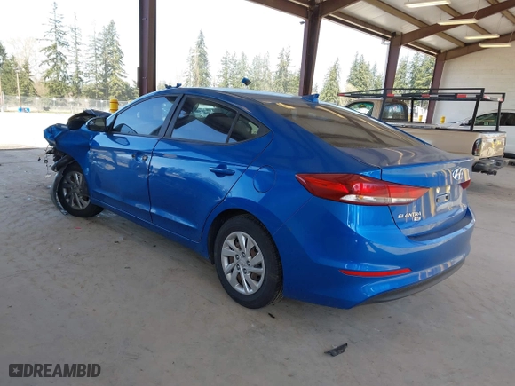 2017 Hyundai Elantra SE with VIN KMHD74LF5HU095093, listed as a IAAI auction lot 41957451 with 75,760 mi miles. Bid and sale history available at carsss.com. Image 3.