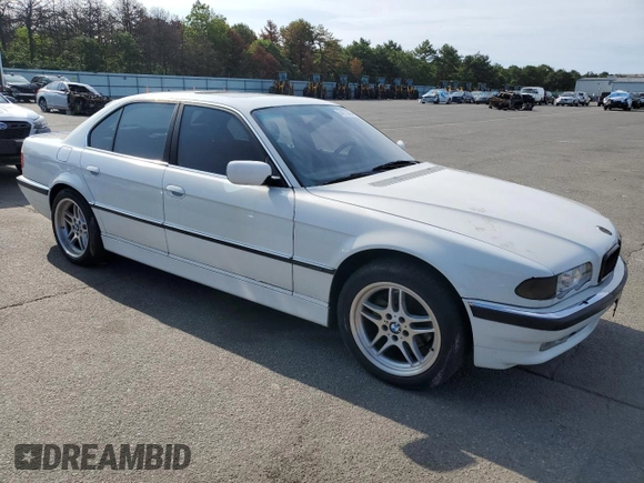 2001 BMW 7 Series 740iA with VIN WBAGG83431DN84652, listed as a Copart auction lot 64172434 with 75,598 mi miles and Salvage Title. Bid and sale history available at carsss.com. Image 4.