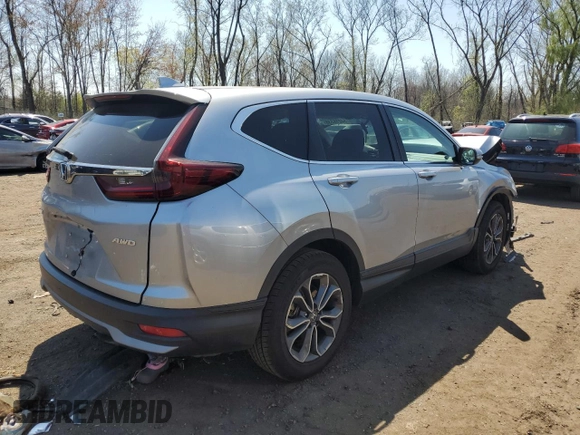 2020 Honda CR-V EX with VIN 2HKRW2H57LH650193, listed as a Copart auction lot 54216335 with 40,823 mi miles and Salvage Title. Bid and sale history available at DreamBid. Image 3.