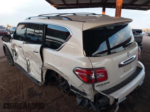 2018 Nissan Armada Platinum with VIN JN8AY2NC9J9552481, listed as a IAAI auction lot 42161022 with 95,415 mi miles and . Bid and sale history available at DreamBid. Image 3.