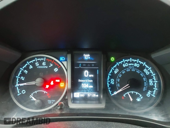 2022 Toyota Tacoma SR with VIN 3TMCZ5AN4NM476170, listed as a IAAI auction lot 41482149 with 57,126 mi miles and . Bid and sale history available at DreamBid. Image 7.