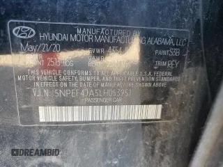 2020 Hyundai Sonata SEL z VIN 5NPEF4JA5LH053951, wystawiony jako Copart lot #45577565 z przebiegiem 117 615 mil mil oraz Szkoda całkowita • Salvage title. Historia ofert i sprzedaży dostępna na DreamBid. Obrazek 12.