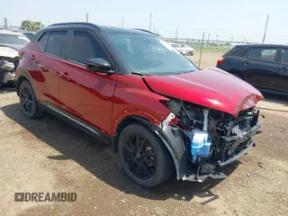2023 Nissan Kicks SR with VIN 3N1CP5DV4PL540219, listed as a IAAI auction lot 41932055 with 17,707 mi miles. Bid and sale history available at carsss.com. Image 1.