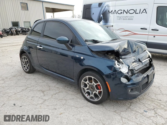 2013 FIAT 500 Sport with VIN 3C3CFFBRXDT544786, listed as a Copart auction lot 50121905 with 109,455 mi miles and Salvage Title. Bid and sale history available at carsss.com. Image 4.