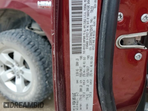 2017 Ram 1500 Express z VIN 3C6RR7KT0HG735475, wystawiony jako Copart lot #54134115 z przebiegiem 127 930 mil mil oraz Szkoda całkowita • Salvage title. Historia ofert i sprzedaży dostępna na DreamBid. Obrazek 12.